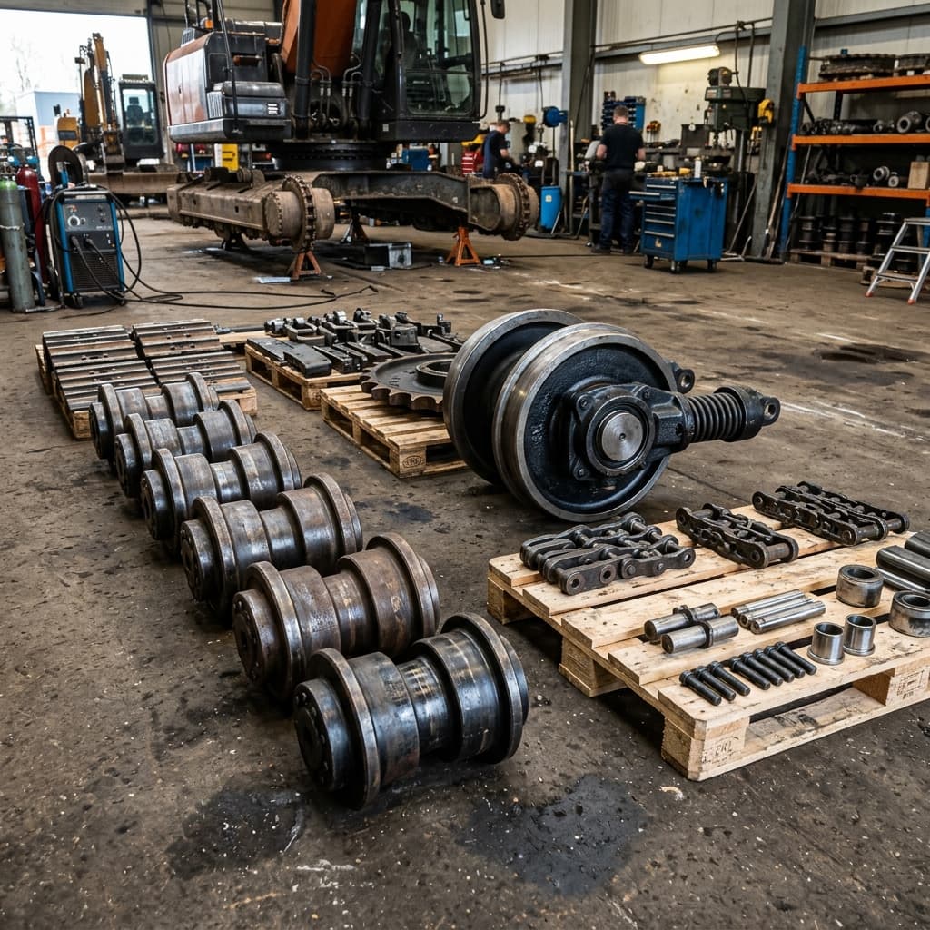 Perbedaan Track Link, Track Shoe, Track Roller, dan Idler